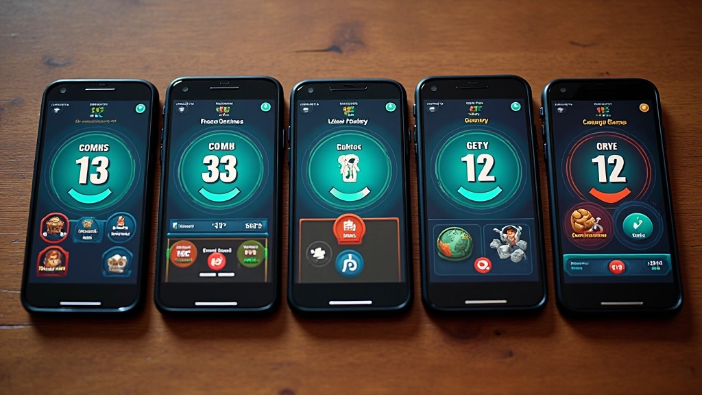 Multiple game interfaces showing different incremental game designs and progression screens