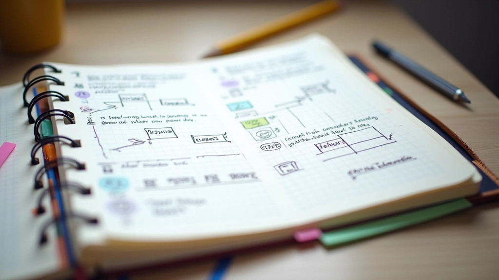 Design notes and progression charts showing how game loops are structured and balanced