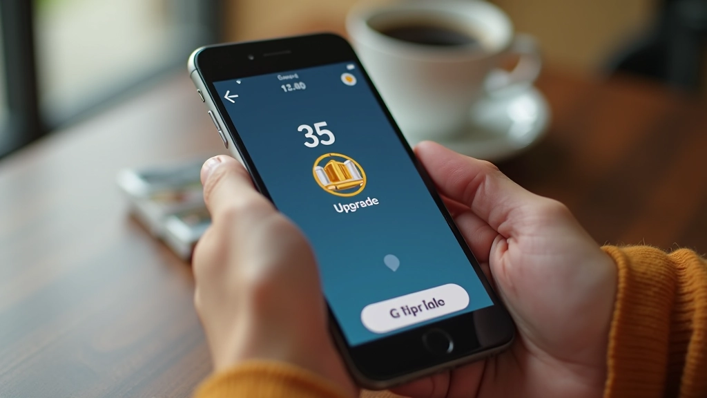 Mobile game interface showing clicker mechanics and upgrade systems in action